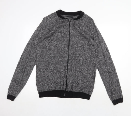 Mens UK Size L ASOS Grey Full Zip Jumper