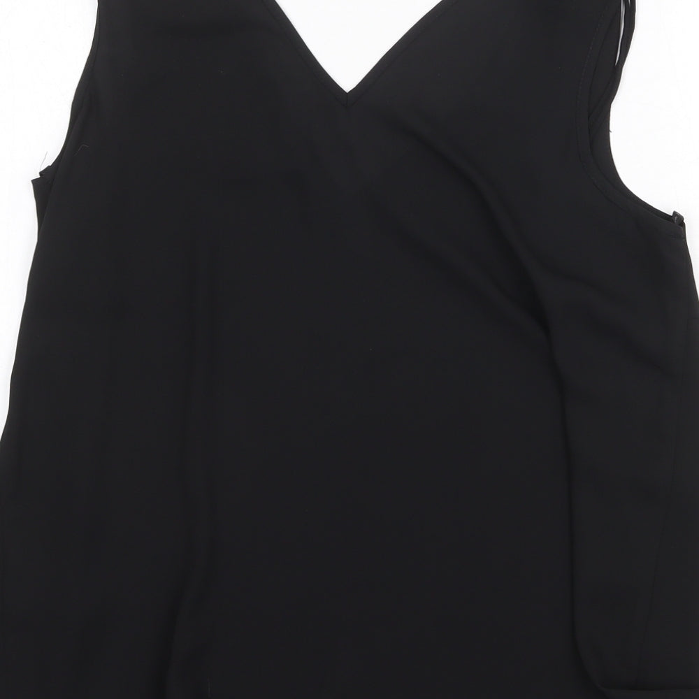 Womens UK Size 12 Dorothy Perkins Black Basic Tank