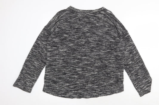 MNG Womens Grey Round Neck Acrylic Pullover Jumper Size L