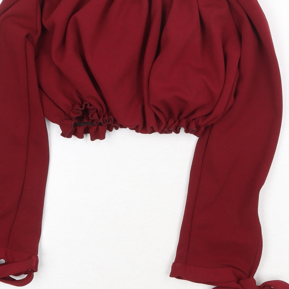 Womens UK Size 6 New Look Red Cropped Tank
