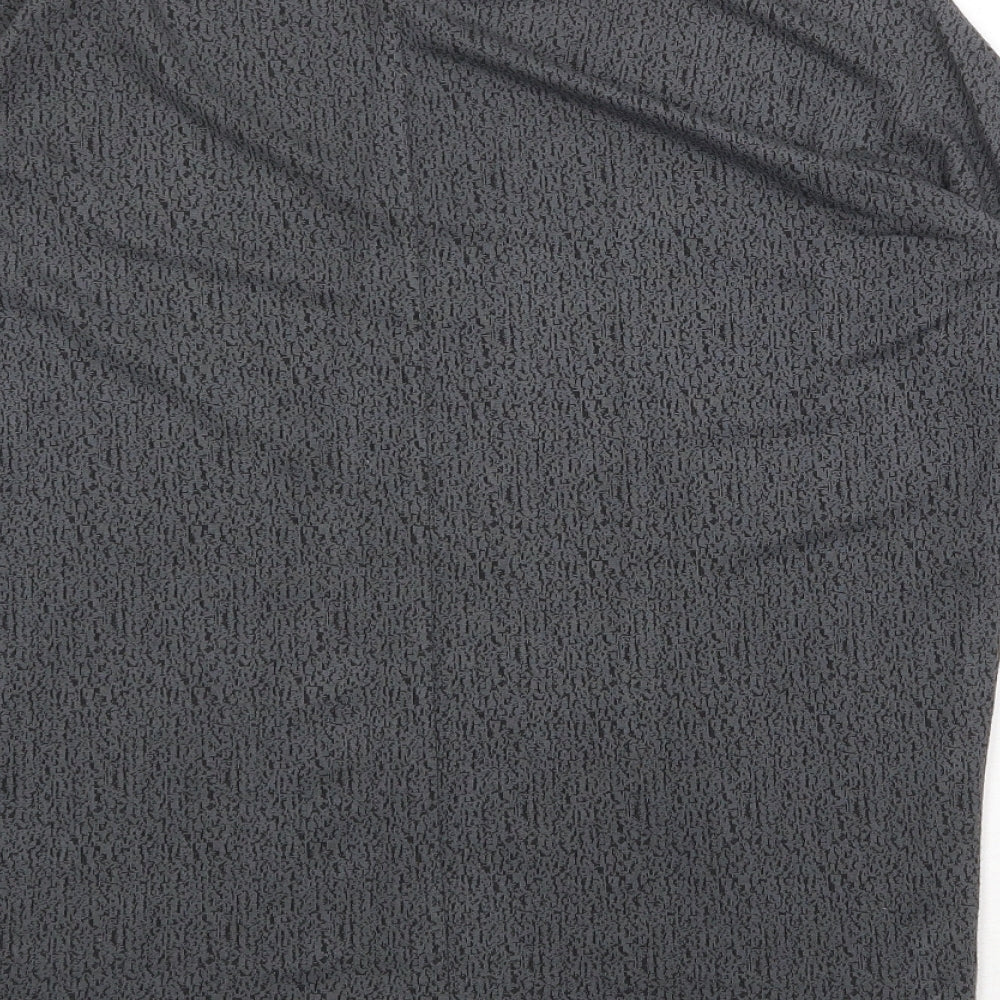 Womens UK Size 10 Warehouse Grey Basic T-Shirt