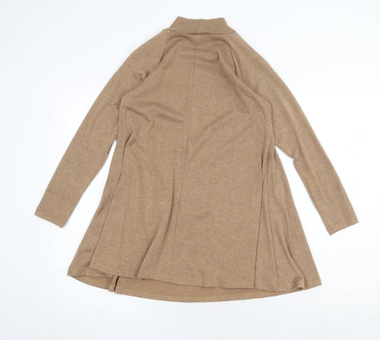 AX Paris Womens Beige Polyester Jumper Dress Size 10 Mock Neck Pullover