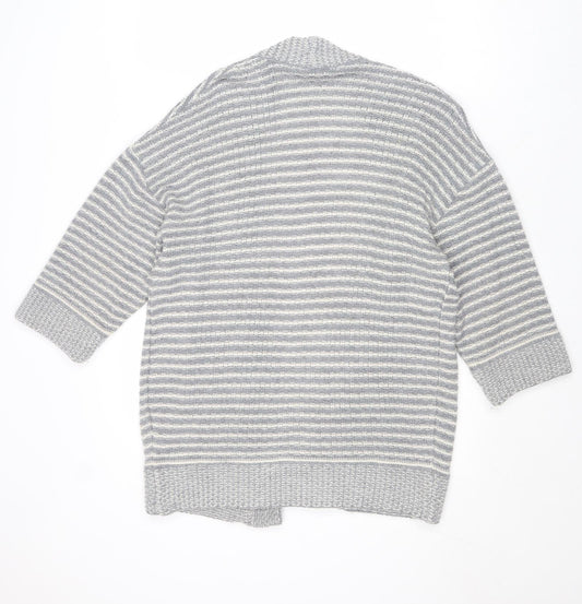 Womens UK Size S Warehouse Grey Cardigan Jumper