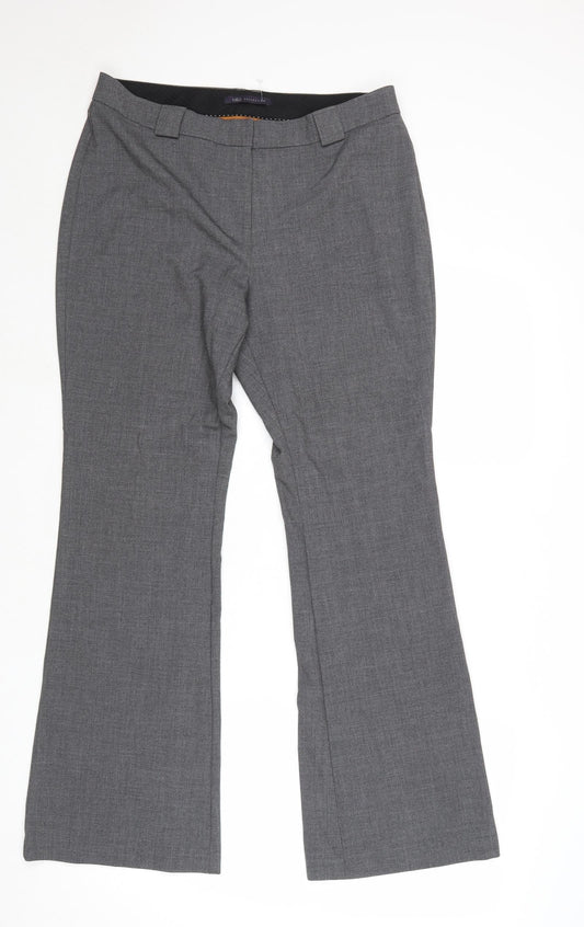 Womens UK Size 12 Marks and Spencer Regular Fit Dress Pants Grey Trousers