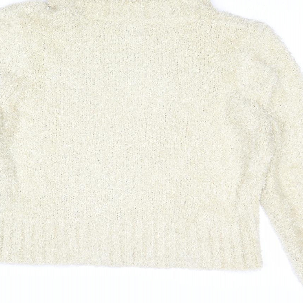 Womens UK Size L Shrinking Violet Beige Pullover Jumper
