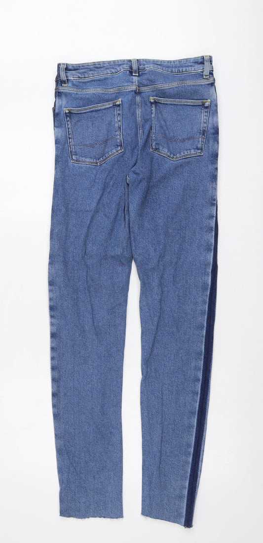 ASOS Womens Blue Cotton Straight Jeans Size 30 in L32 in Regular Button