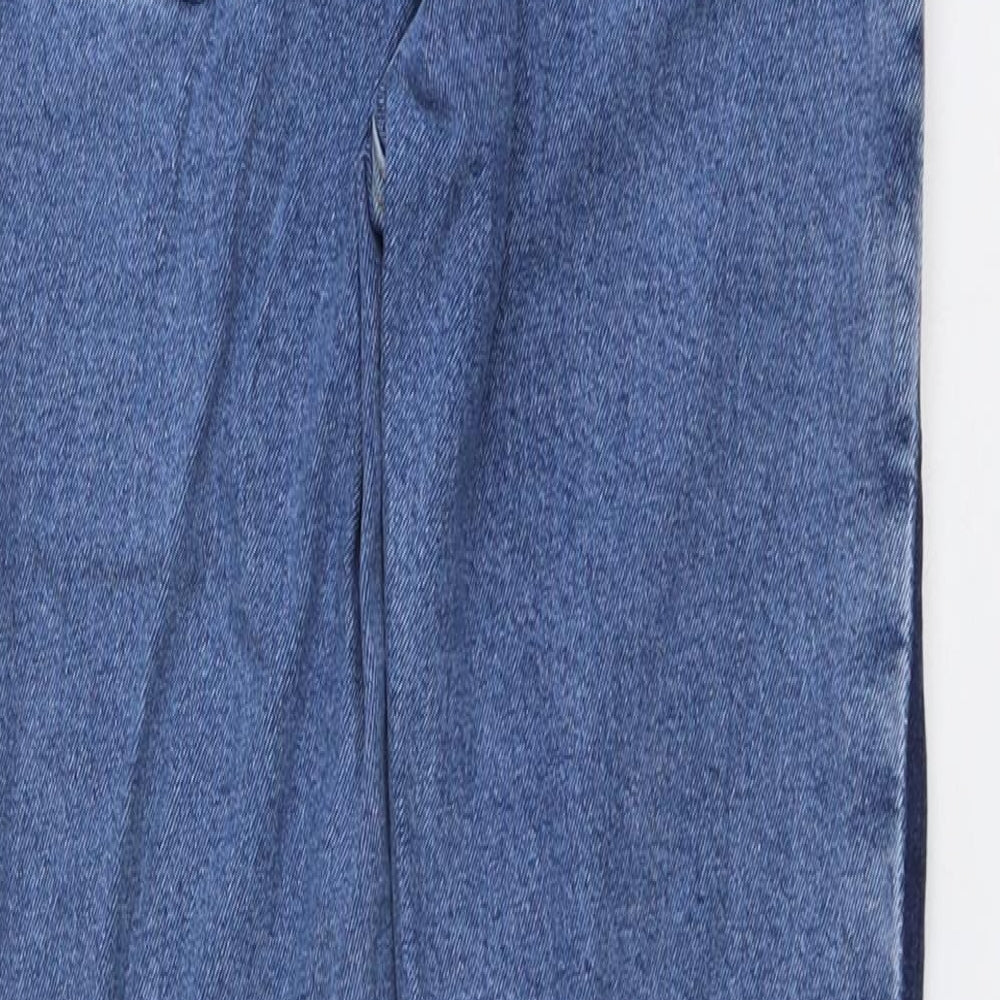 ASOS Womens Blue Cotton Straight Jeans Size 30 in L32 in Regular Button