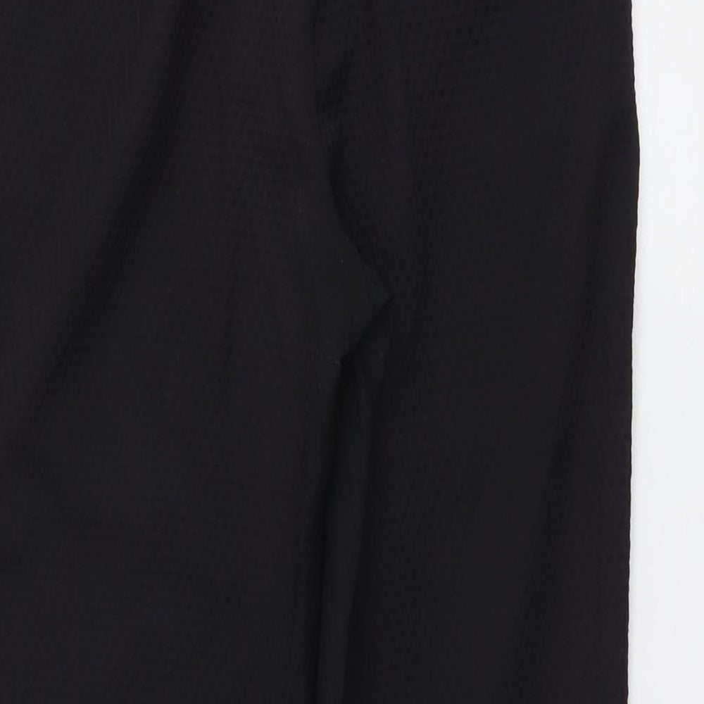 Womens UK Size 10 Warehouse Regular Fit Chino Black Trousers