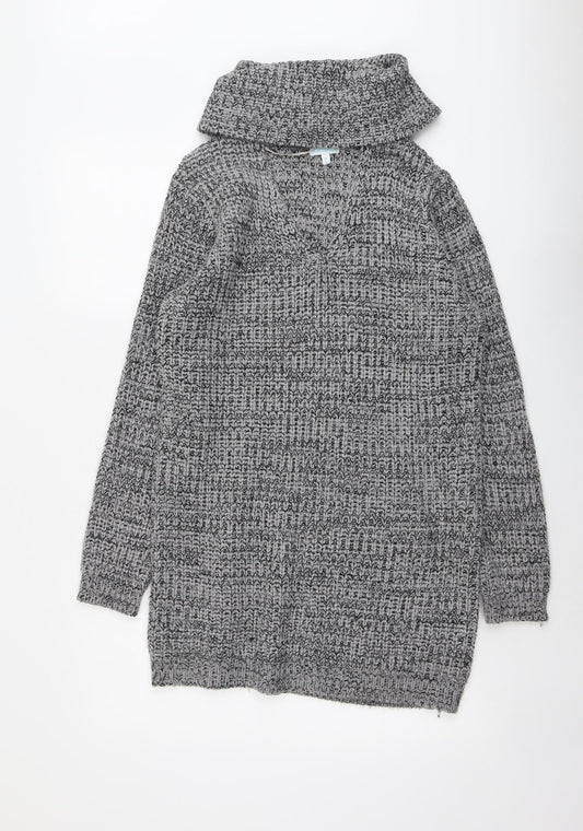 Womens UK Size 12 Blue Vanilla Grey Pullover Jumper