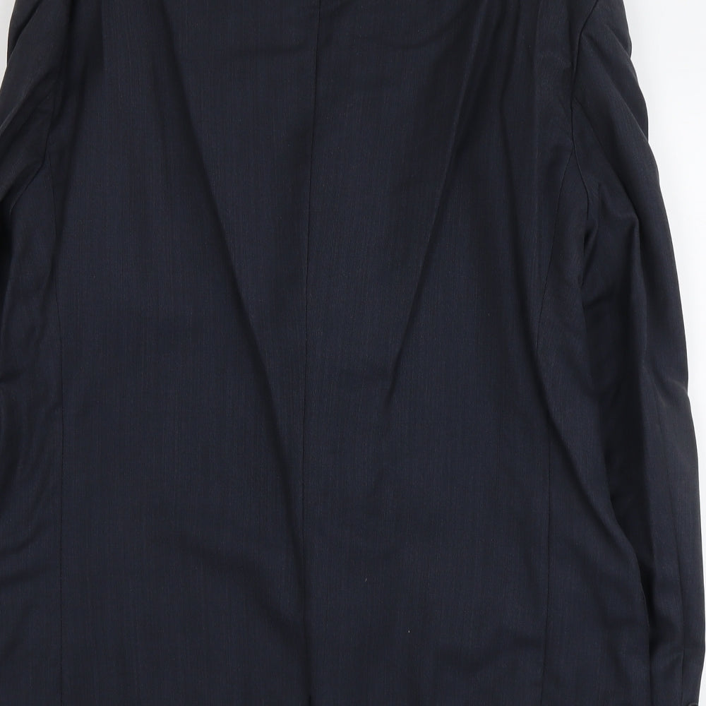 Mens UK Size L Blazer Regular Blue Suit Jacket