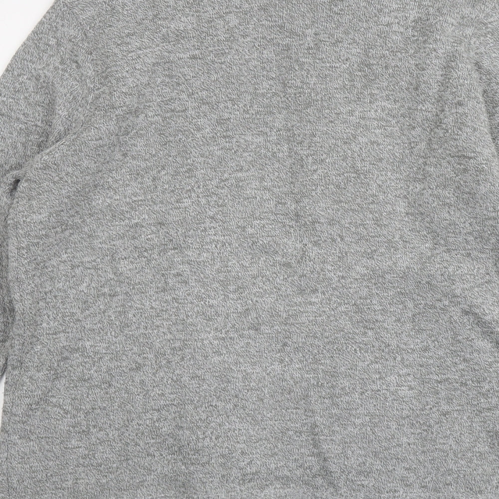 Envy Womens Grey Round Neck Geometric Acrylic Cardigan Jumper Size M - Twin Set