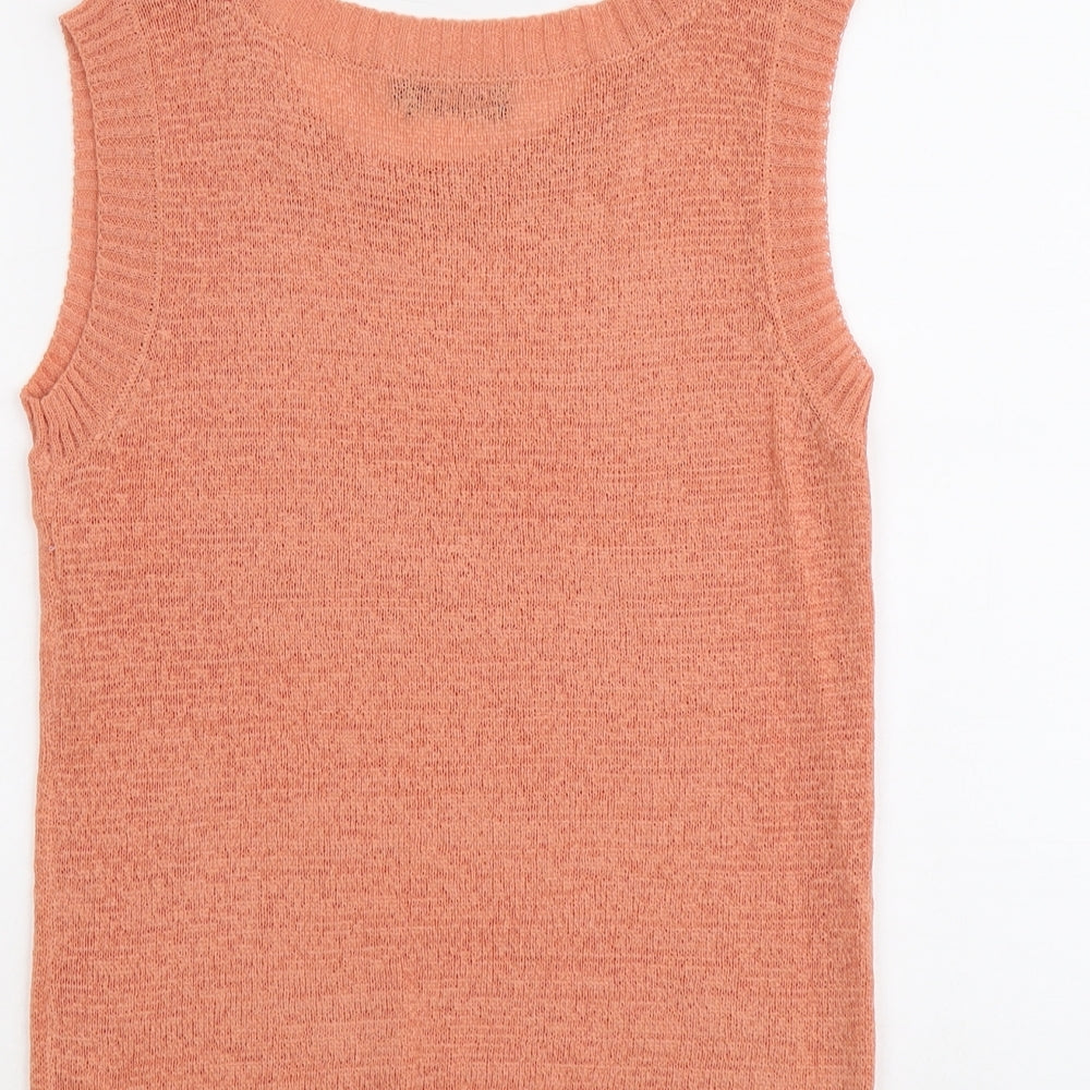 Womens UK Size L Saloos Orange Basic Tank