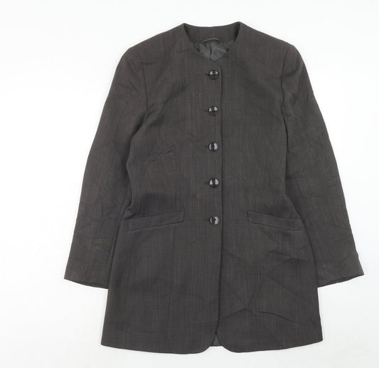 Additional front view of C&A women’s grey polyester jacket blazer, size UK 12