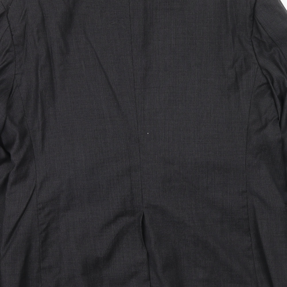 Shanghai Mens Grey Polyester Jacket Suit Jacket Size 42 Regular