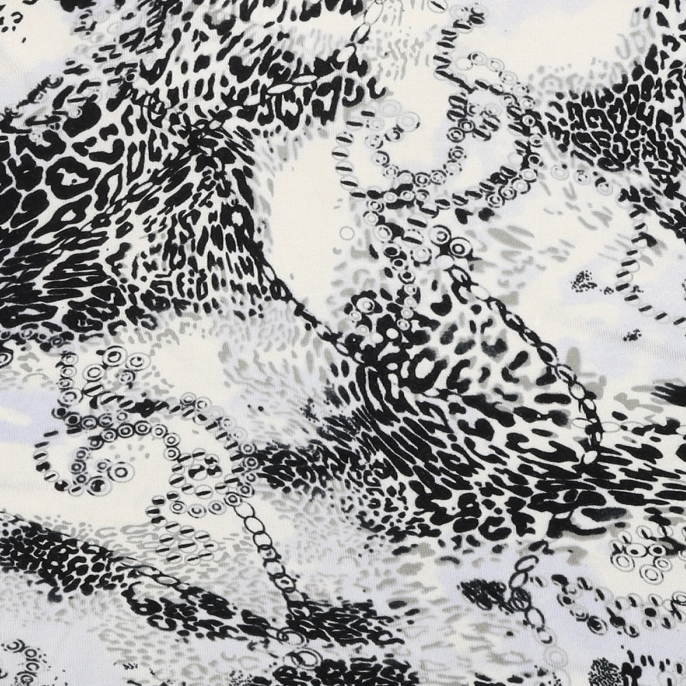 Rogers Womens Multicoloured V-Neck Animal Print Viscose Pullover Jumper Size 28 - Leopard Print
