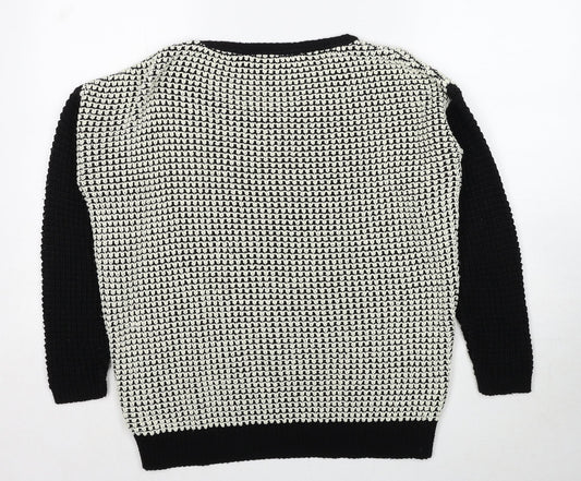 Womens UK Size 6 Topshop Black Pullover Jumper