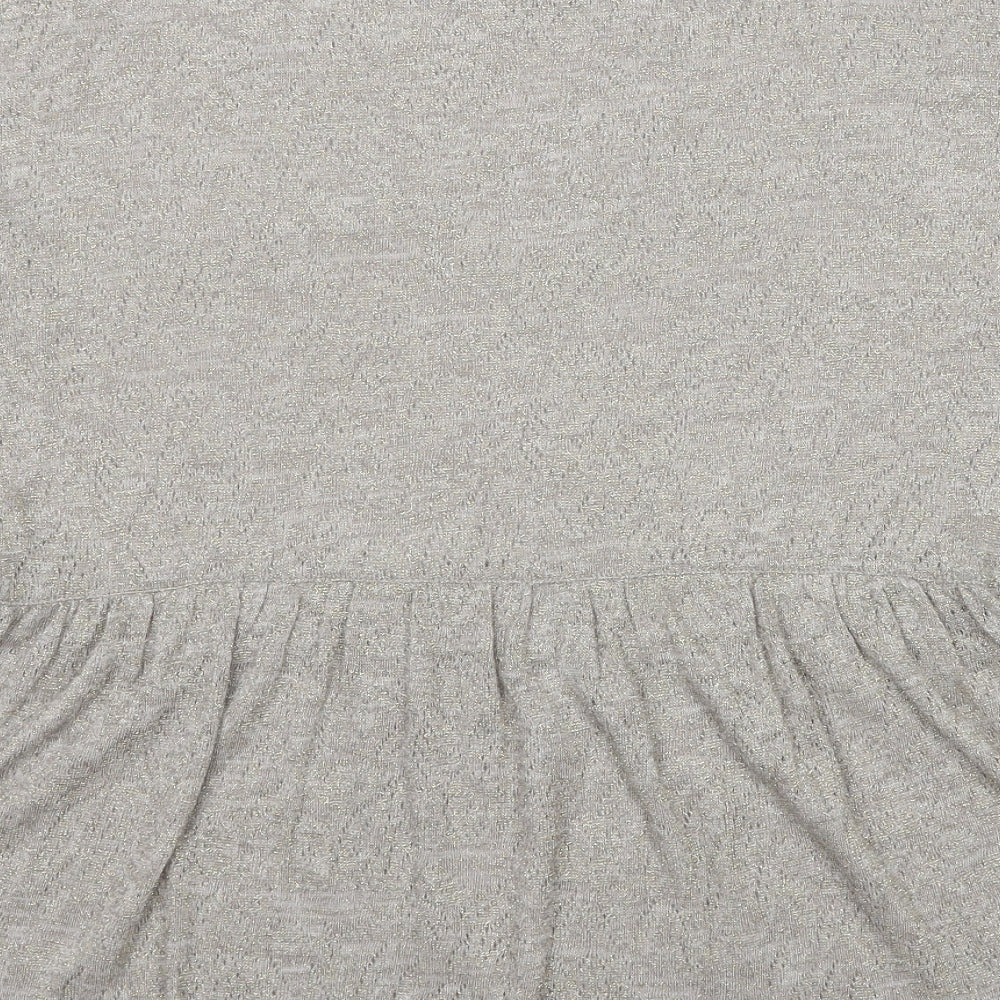 Womens UK Size 8 NEXT Grey Basic T-Shirt