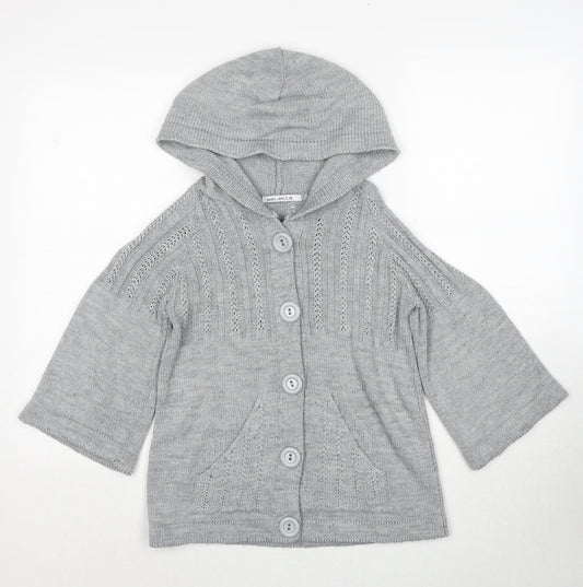 Womens UK Size M Select Grey Cardigan Jumper
