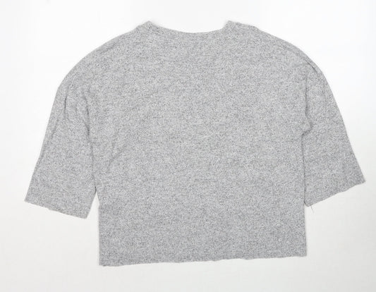 Womens UK Size S Zara Grey Pullover Jumper