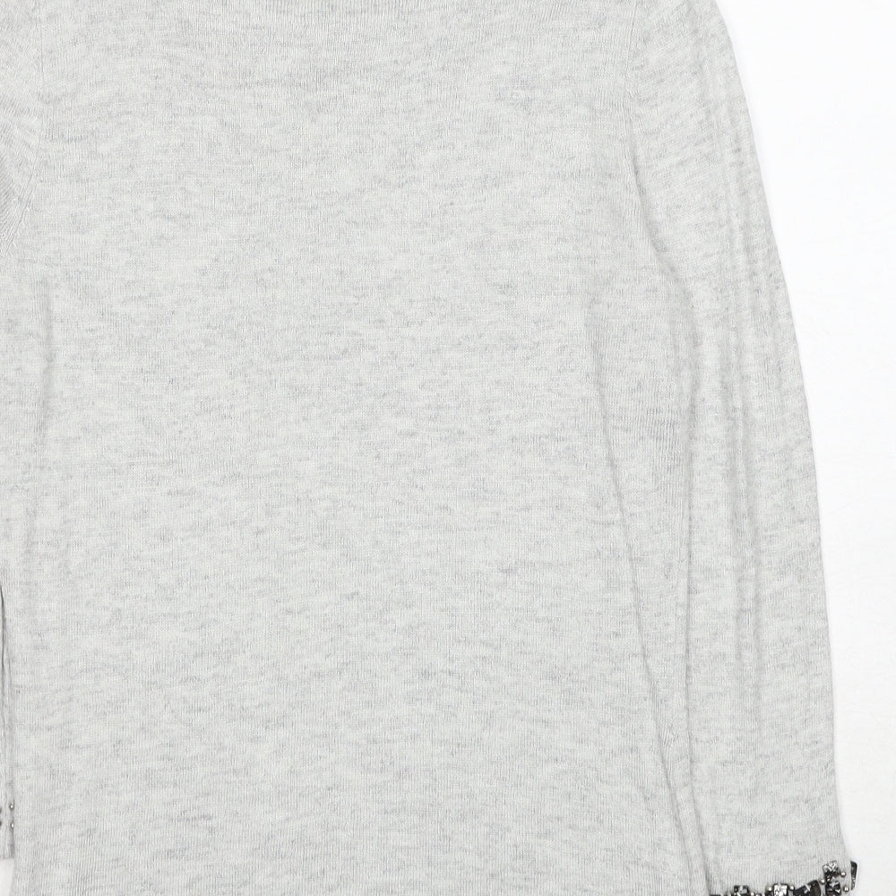Womens UK Size S Wallis Grey Pullover Jumper