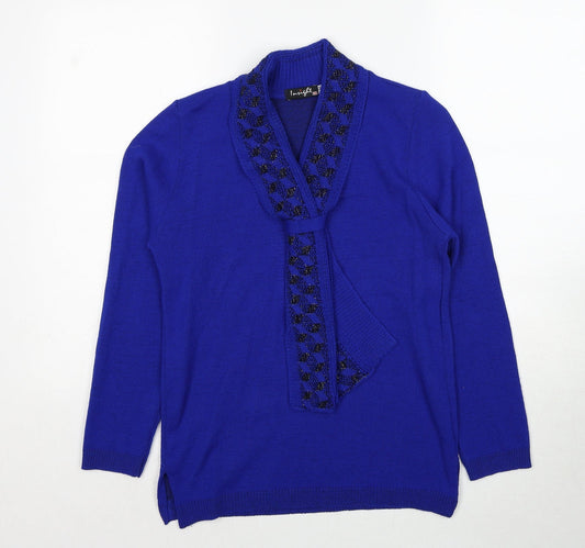 Womens UK Size S Insight Blue Pullover Jumper