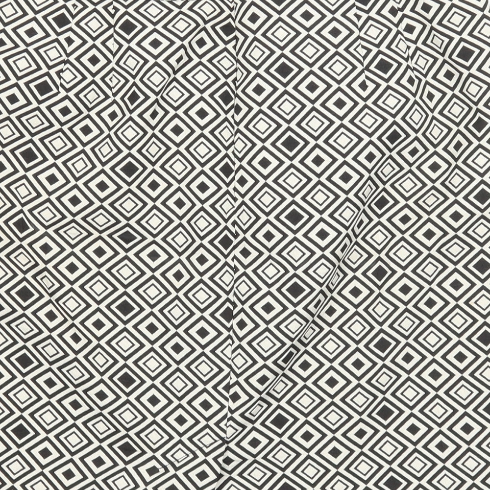 Marks and Spencer Womens Black Geometric Polyester A-Line Skirt Size 8 Zip