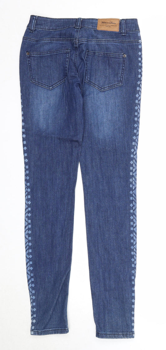 Fishbone Womens Blue Cotton Skinny Jeans Size 26 in Regular Zip