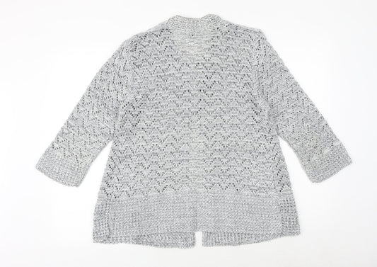 Womens UK Size M Glimpse Design Grey Cardigan Jumper