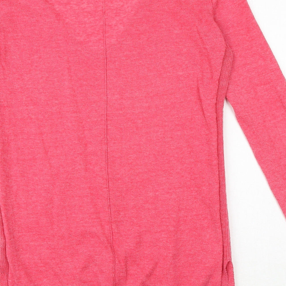Gap Womens Pink V-Neck Polyester Pullover Jumper Size XS