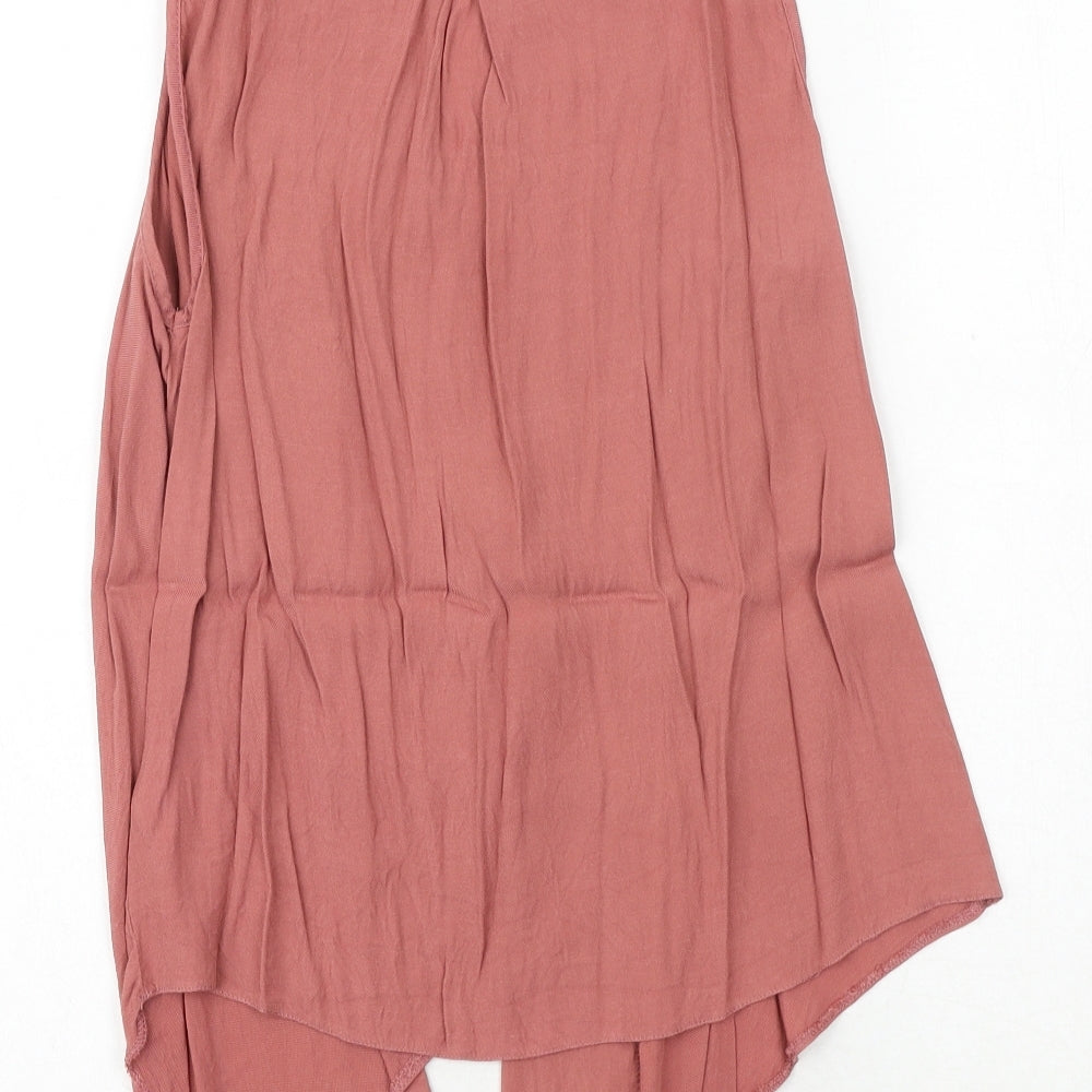 Womens UK Size 10 Topshop Pink Kimono Blouse