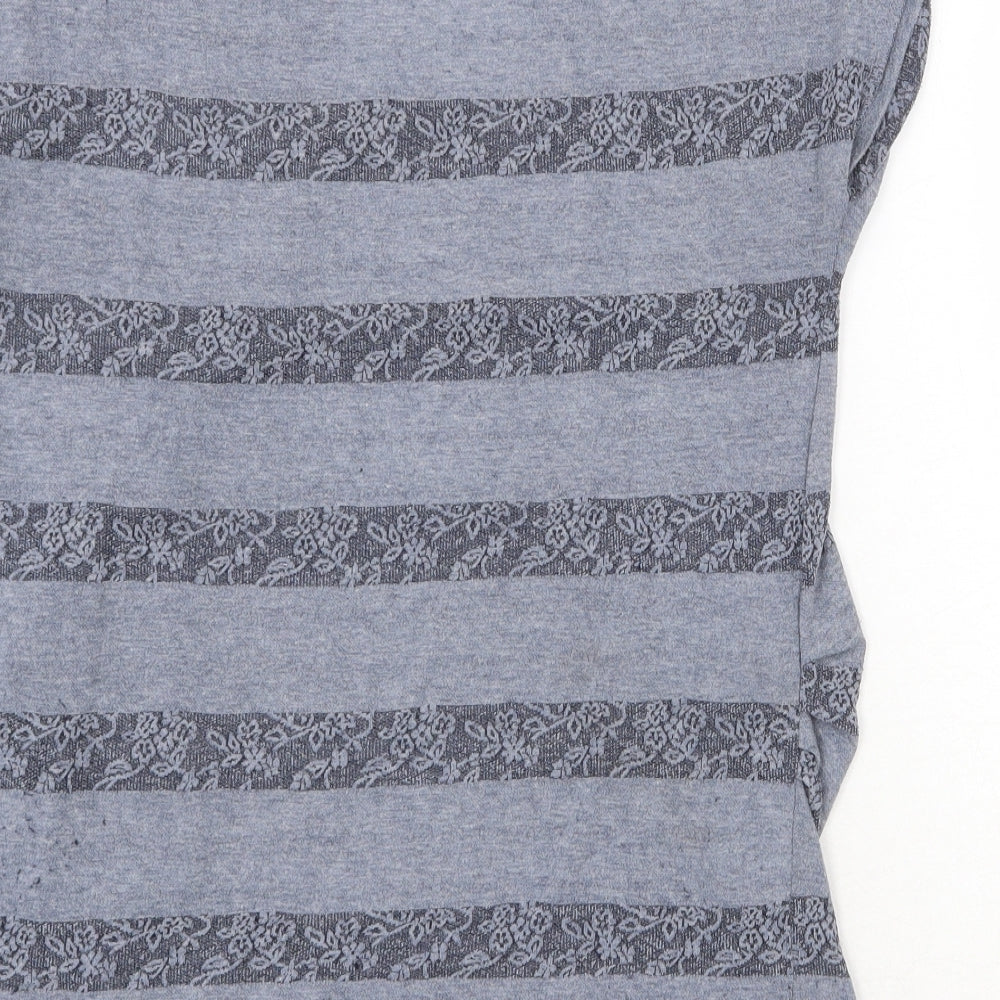 Womens UK Size 10 New Look Grey Basic Blouse