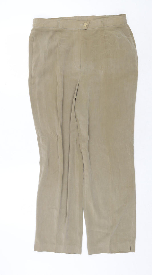 Womens UK Size 16 Gerry Weber Regular Fit Brown Trousers