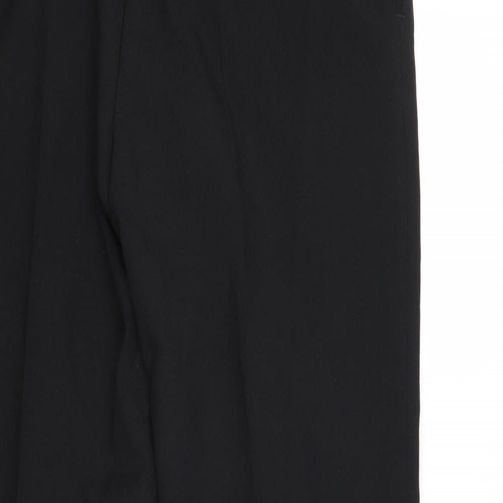Womens UK Size 32 Debenhams Regular Fit Dress Pants Black Trousers