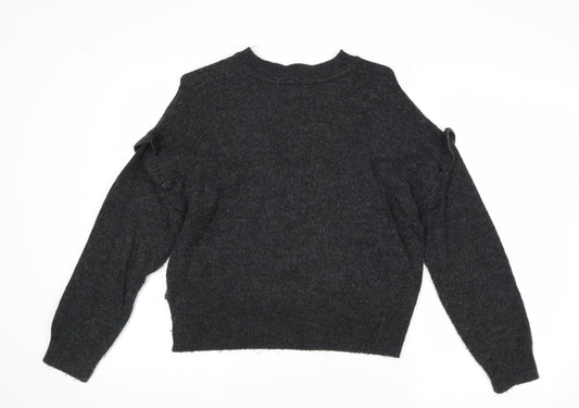 Womens UK Size XS Cooperative Grey Pullover Jumper