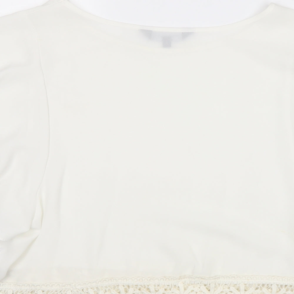 Womens UK Size 8 New Look Ivory Basic Blouse