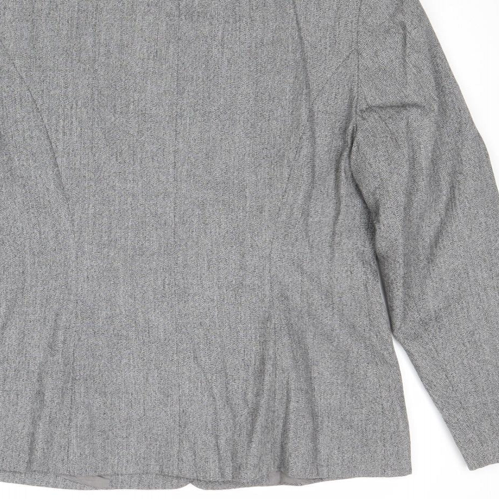 Principles Womens Grey Polyester Jacket Suit Jacket Size 10