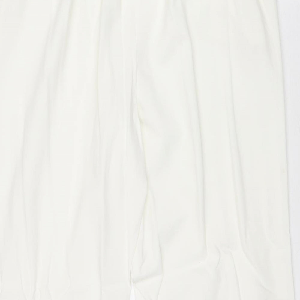 Womens UK Size 14 Agenda Regular Fit White Trousers