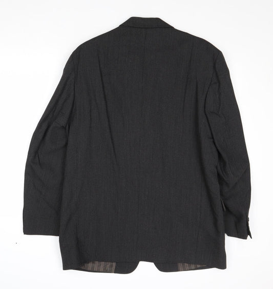 Mens UK Size 40 River Island Regular Black Suit Jacket