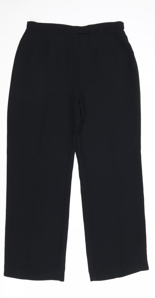 Womens UK Size 12 Marks and Spencer Regular Fit Black Trousers
