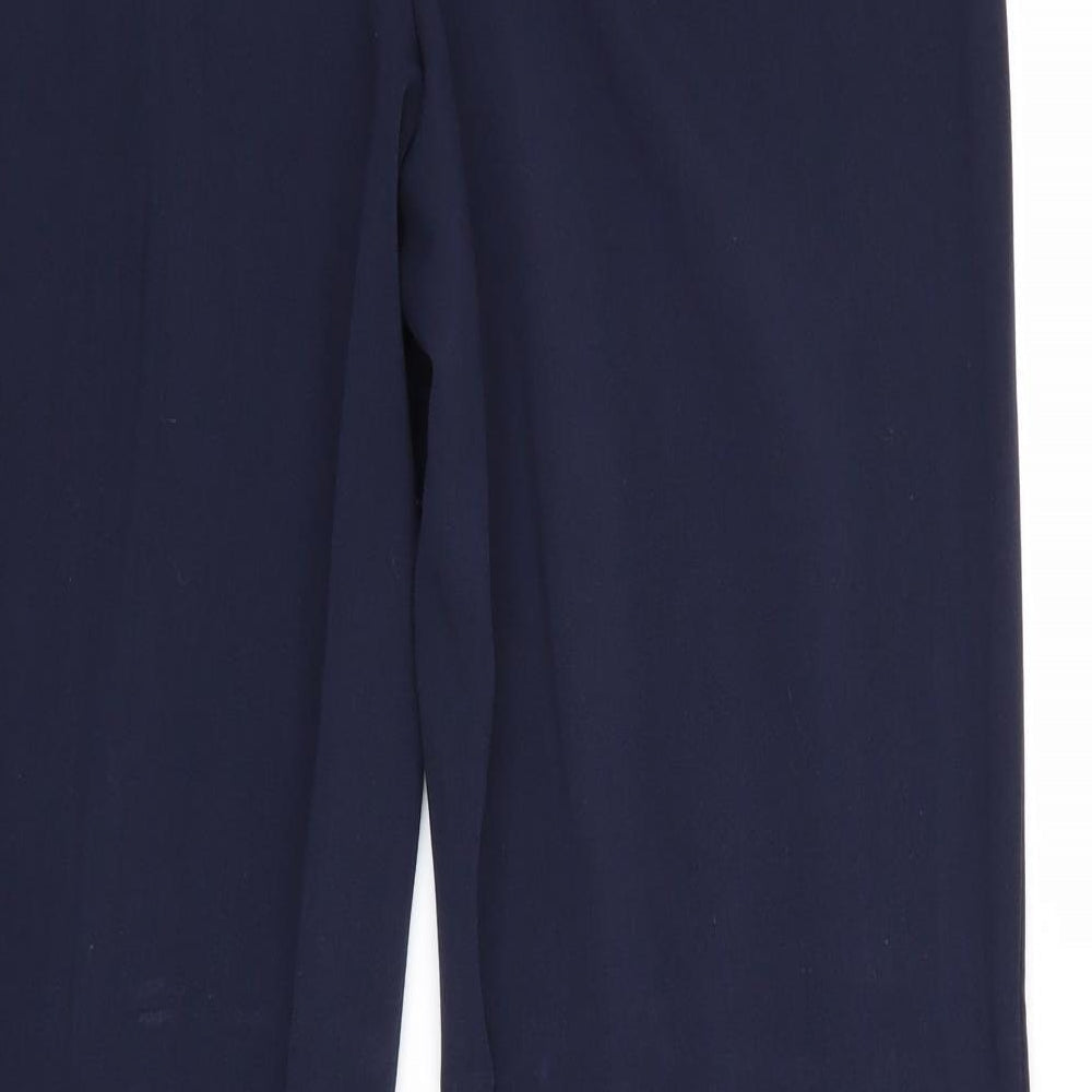 Womens UK Size 12 EWM Regular Fit Blue Trousers
