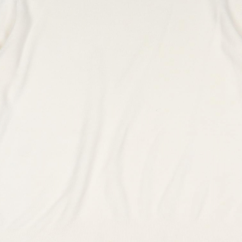BHS Womens Ivory Round Neck Acrylic Pullover Jumper Size 20
