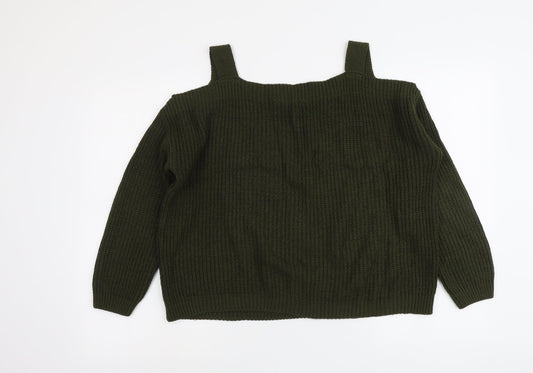 Womens UK Size 10 Dorothy Perkins Green Pullover Jumper