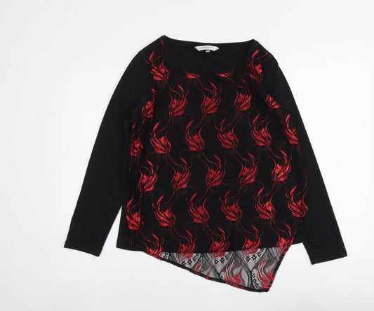 Womens UK Size 14 Chianti Black Basic Blouse