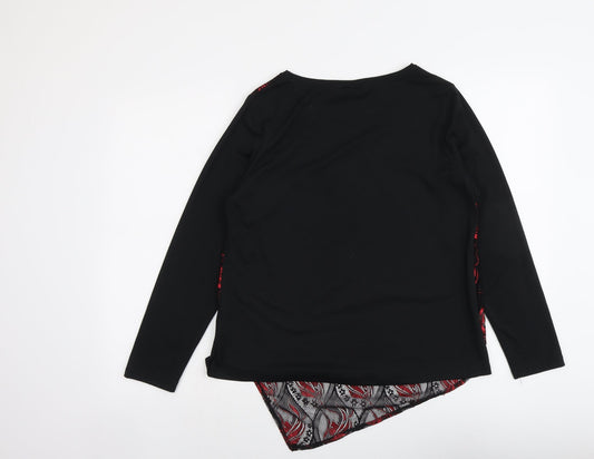 Womens UK Size 14 Chianti Black Basic Blouse
