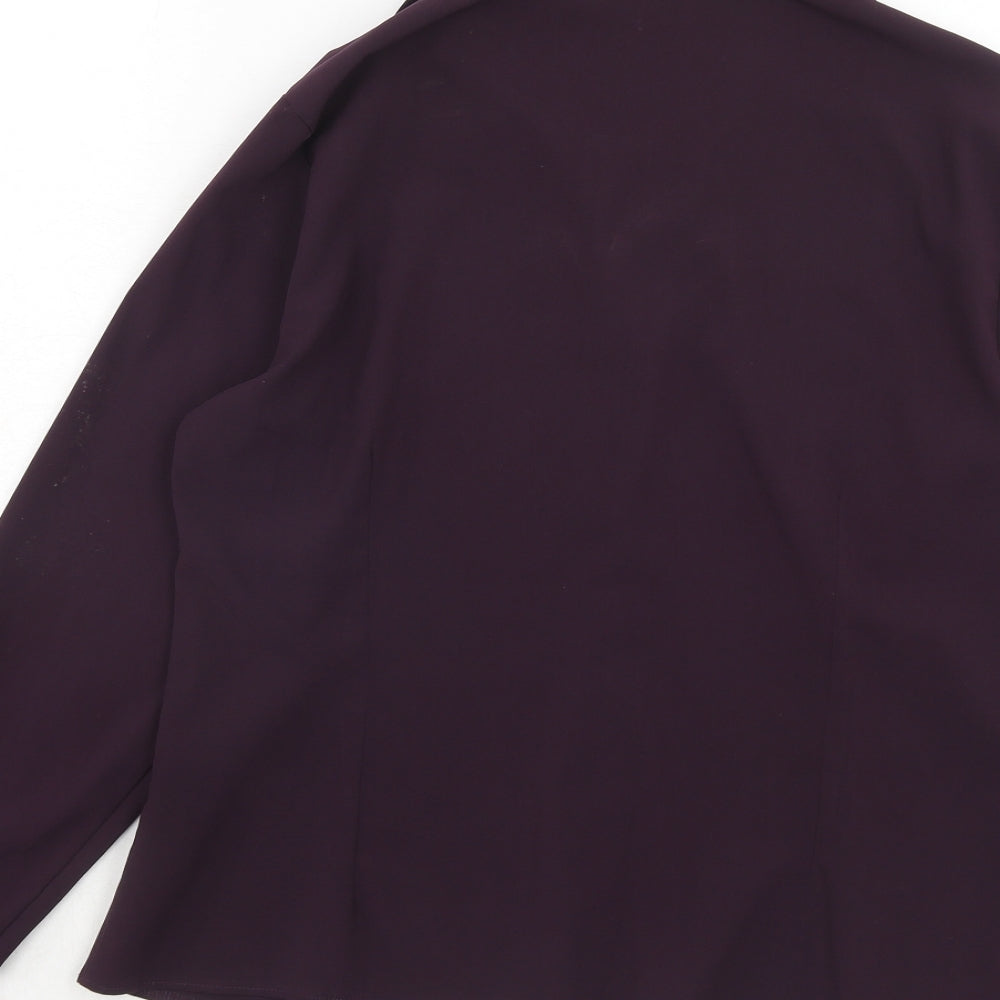 Berkertex Womens Purple Polyester Basic Button-Up Size 16 Collared