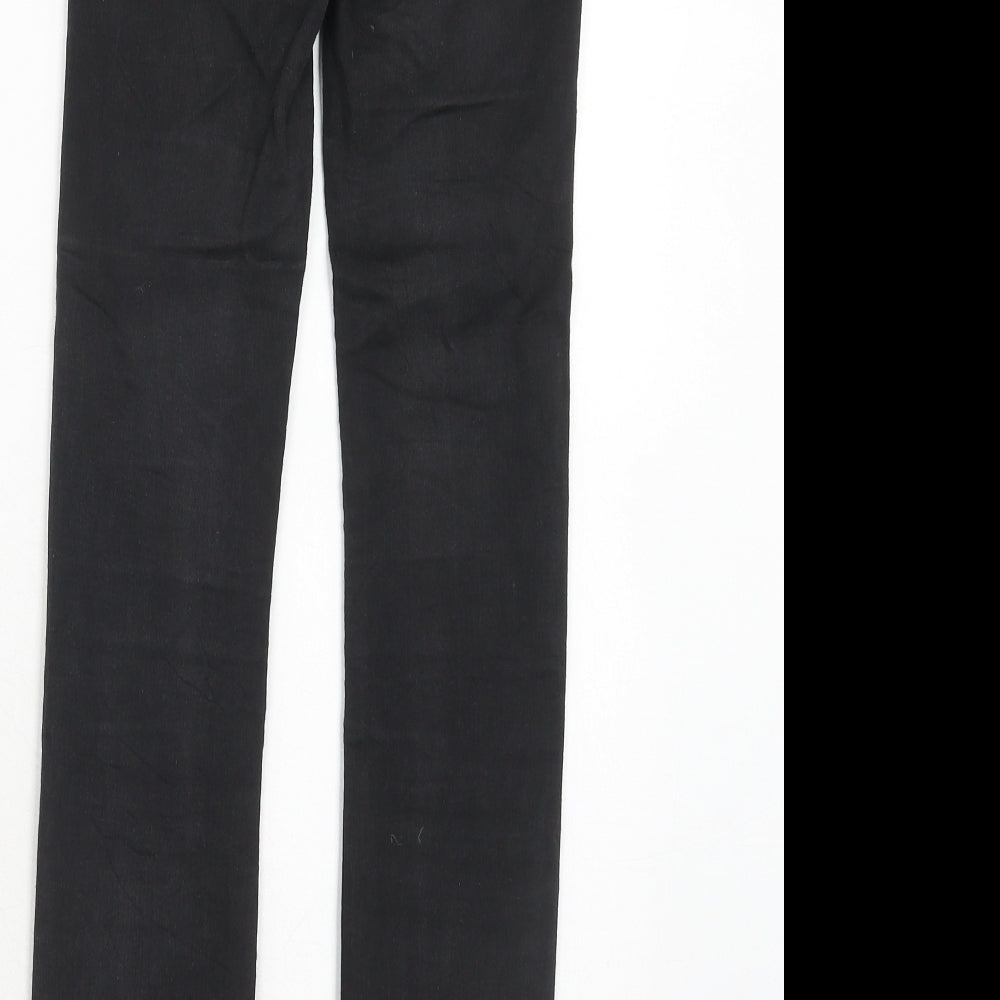 Womens UK Size XS FB Sister Regular Fit Straight Black Jeans