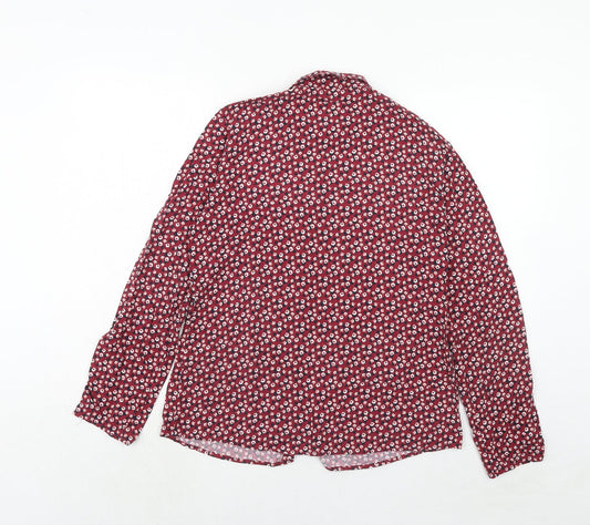 Womens UK Size 10 Gerry Weber Red Basic Button-Up