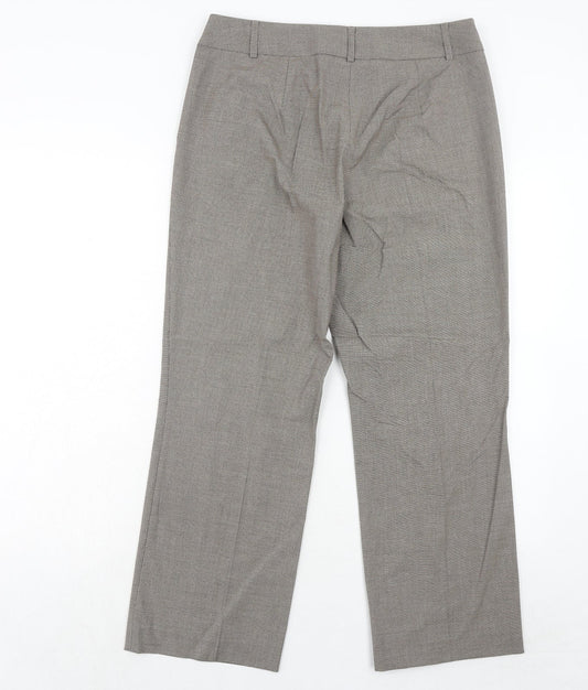 Womens UK Size 12 Gerry Weber Regular Fit Dress Pants Brown Trousers