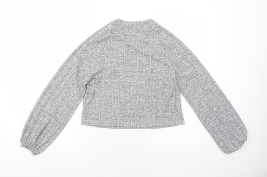 Womens UK Size 4 Missguided Grey Pullover Jumper