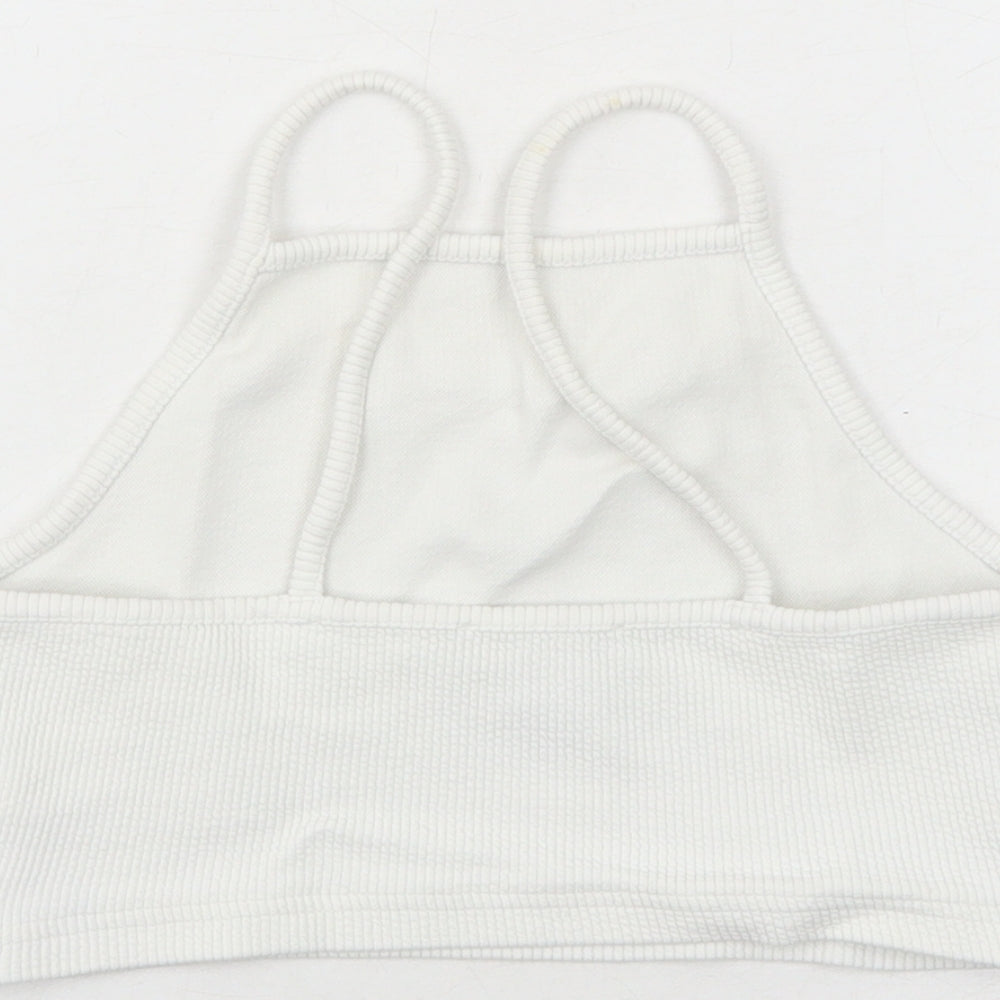 Womens UK Size 8 New Look White Cropped Tank